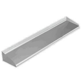 Repisa de 120 cm contra muro totalmente de acero inoxidable